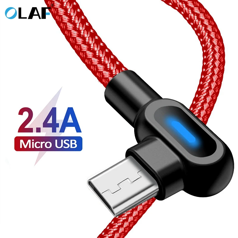 Кабель Micro USB OLAF 2A 90 градусов кабель для быстрой зарядки и синхронизации данных