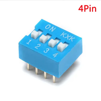 4Pin Blue 5 шт. модуль переключателя типа оснастки 1 2 3 4 5 6 7 8 бит 2,54 мм положение способ погружения переключатель переключателя синий Щелчковый выключатель переключатель циферблата выключатель - Цвет: 4Pin Blue