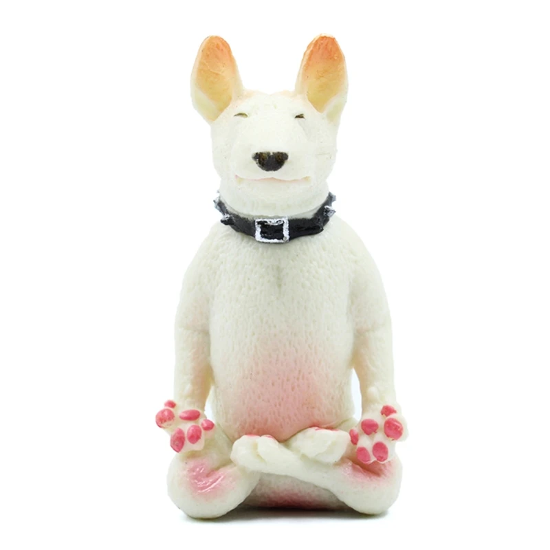 

6PCS Funny Cartoon Master Dog Yogaing Model Action Figure Animals Hobby Collector Home Office Car Decor