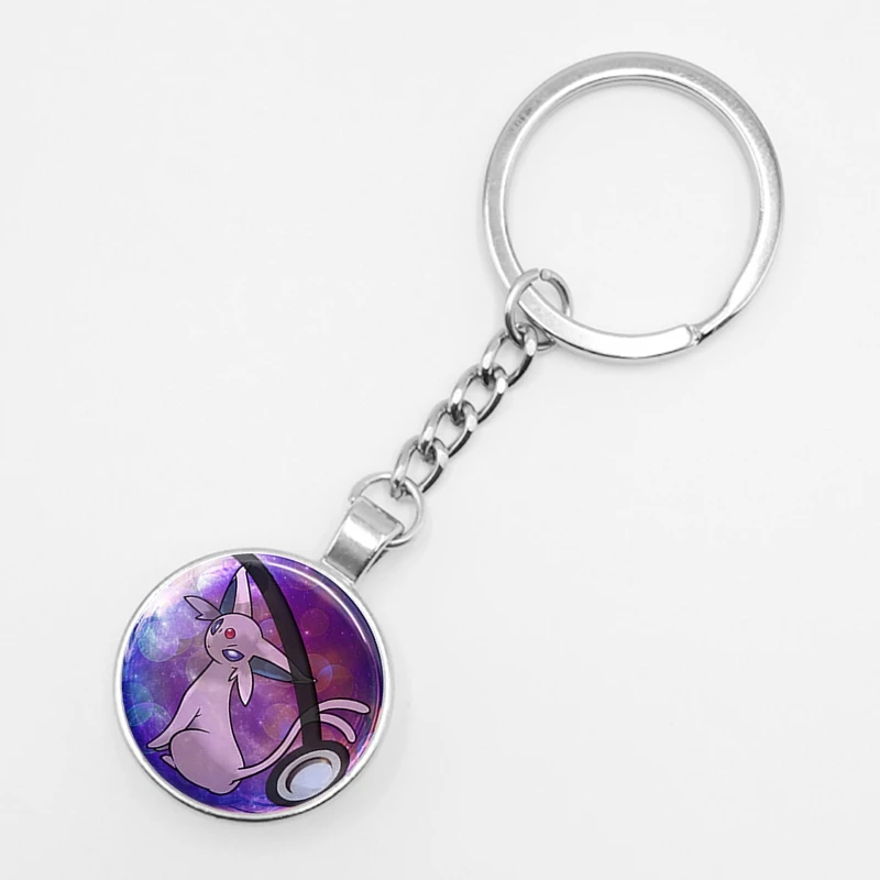 1 Горячее предложение! Распродажа! Ретро мини-сквиртл Eevee Vulpix простой аниме покемон го брелок пикачу стеклянный карманный монстр-брелок подвеска - Цвет: 1