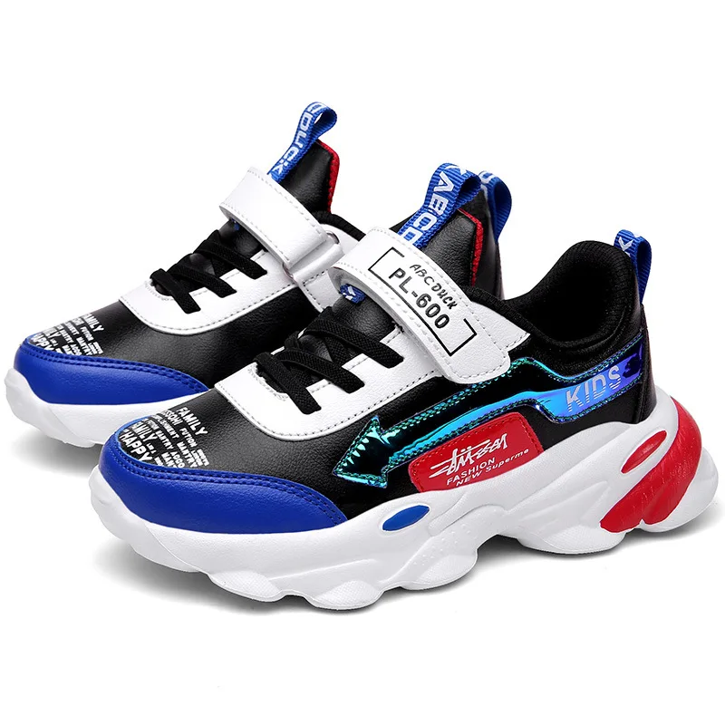 

New Kids Fashion Pu Leather Sneakers Boys Baby Shoes Sport Running Shoes Lightweight Children Casual Walking Shoes Brand Trainer
