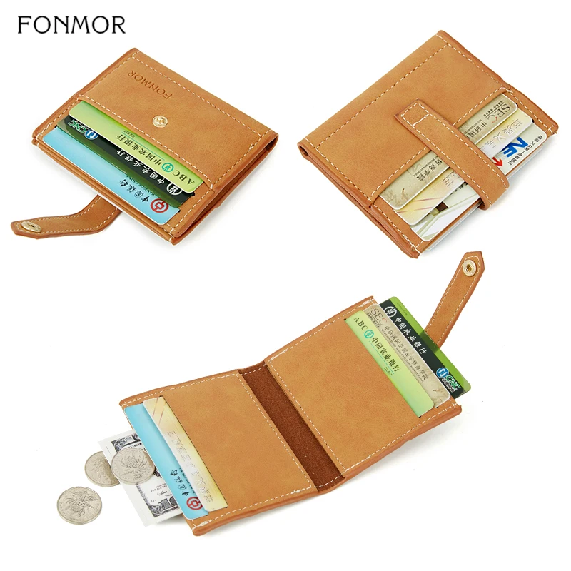 FONMOR из искусственной кожи тонкий чехол для карт мужчин s Передний карман
