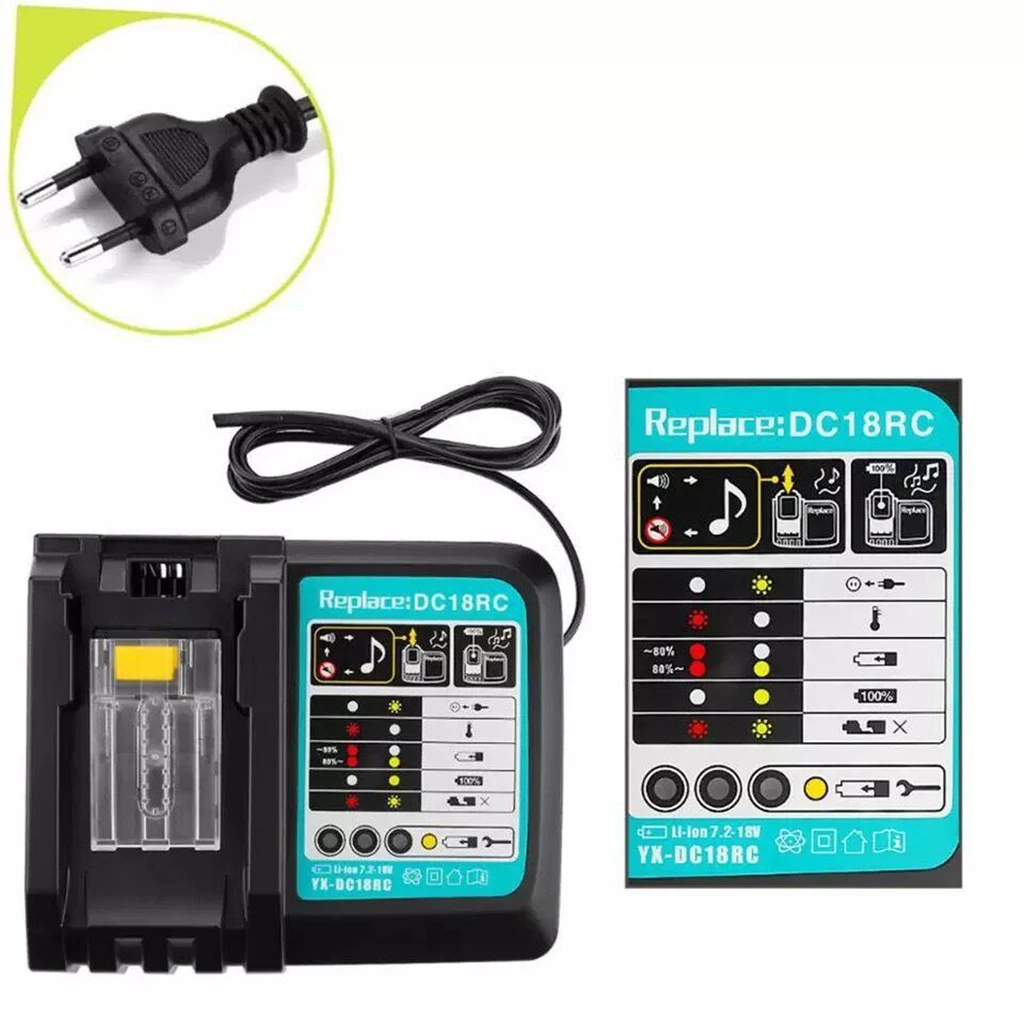 

Rechargeable Li-ion Battery For Ma-kita BL1830 DC18RC DC18RA Power Tool