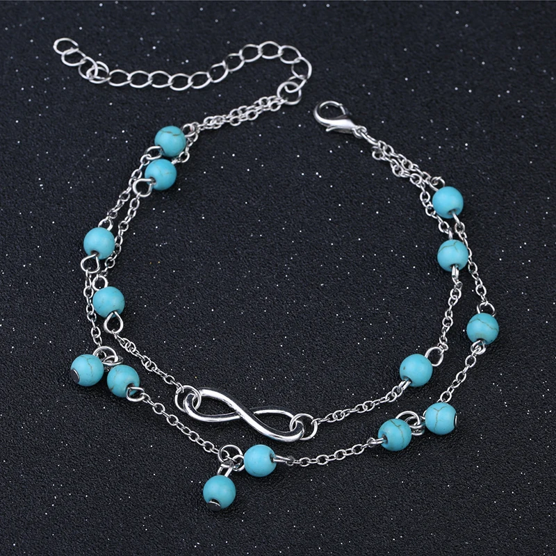 Новые летние европейские модные бриллиантовые ювелирные браслеты на ногу с