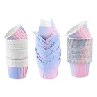 1030 шт градиентный цвет Маффин кекс Лайнер маслостойкая обертка для торта инструменты для выпечки тюльпан бумажный стаканчик для свадьбы День рождения Декор