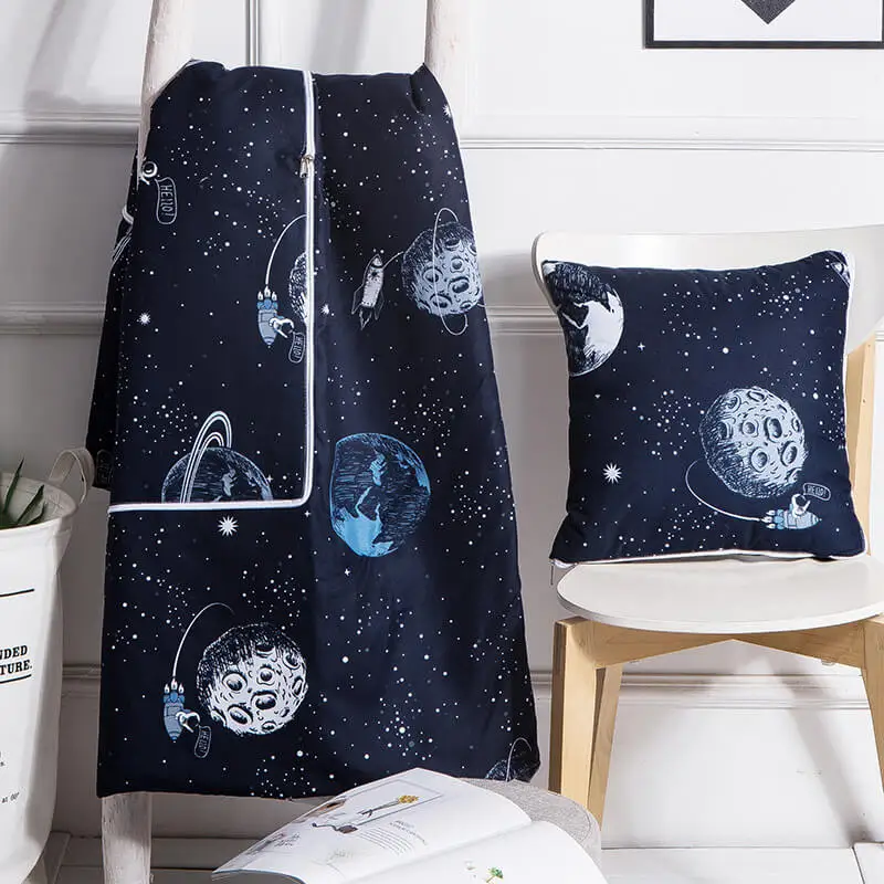 Spandexподушка-одеяло для взрослых мультяшная Геометрическая Подушка и одеяло