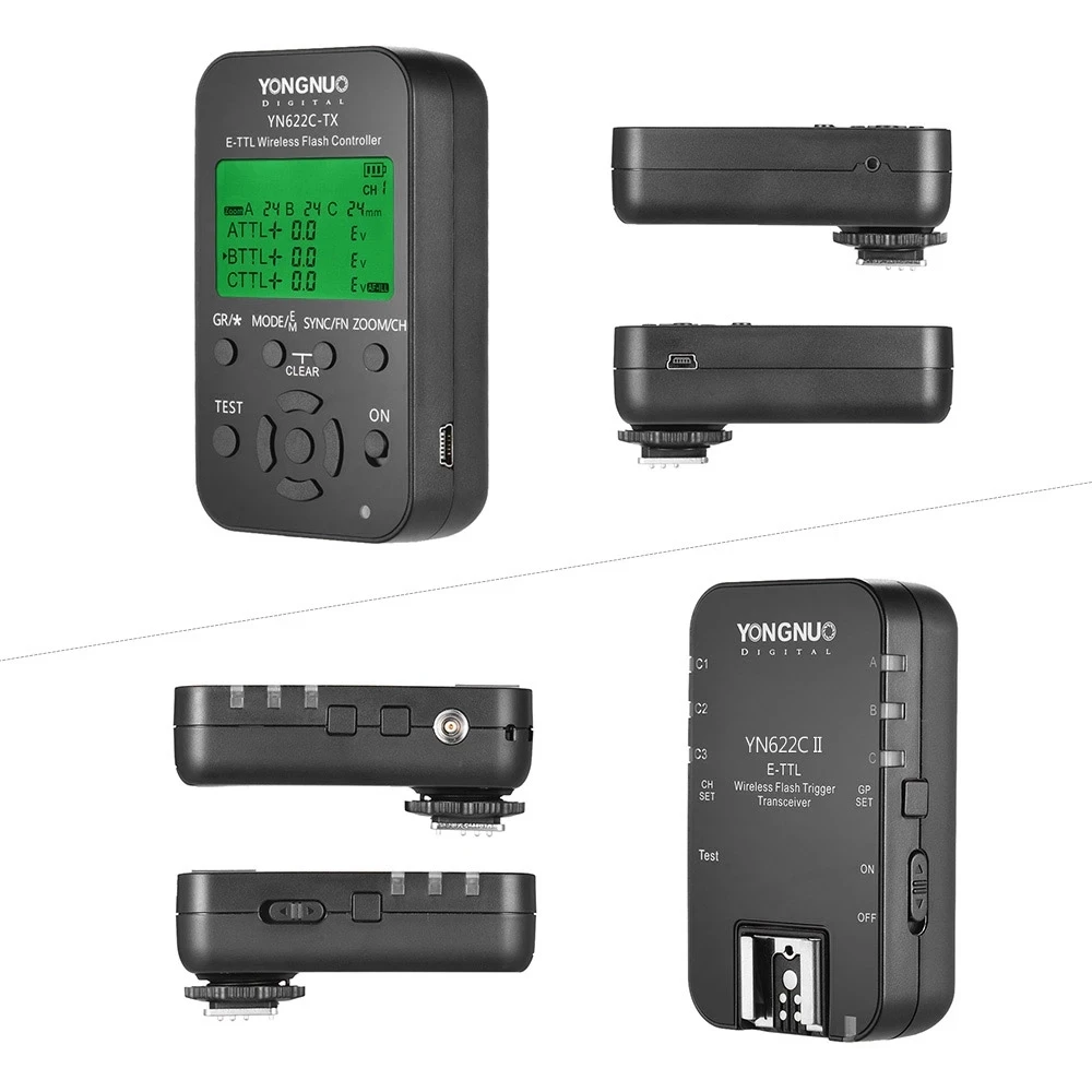 YONGNUO YN622C-комплект беспроводного триггера вспышки E-TTL HSS для Canon EOS Series DSLRs YN622C 622C