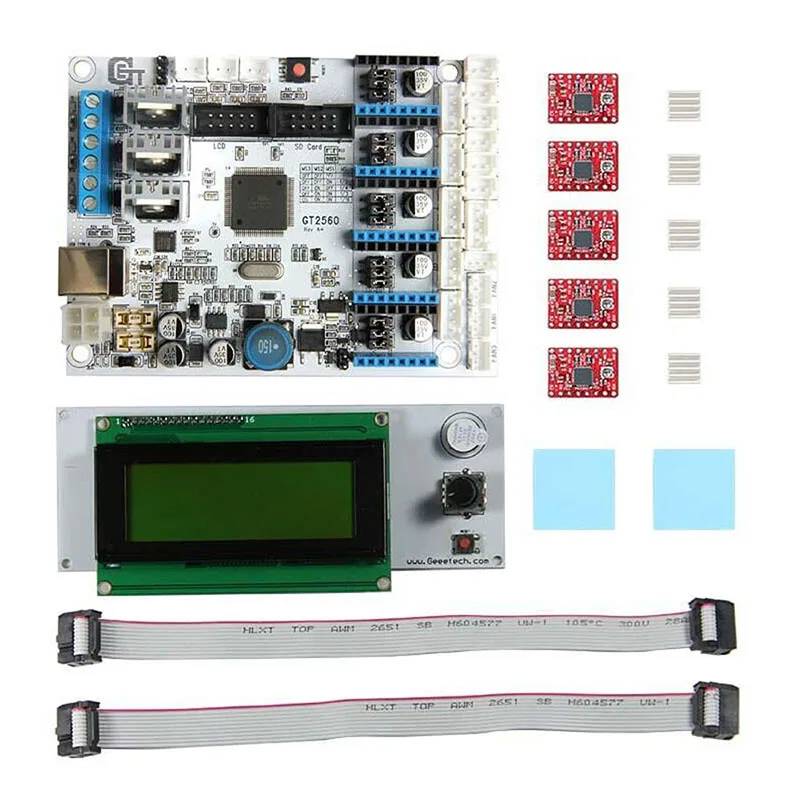 Модуль платы 3D принтер материнская плата комплект GT2560 A4988 Драйвер LCD2004 управления