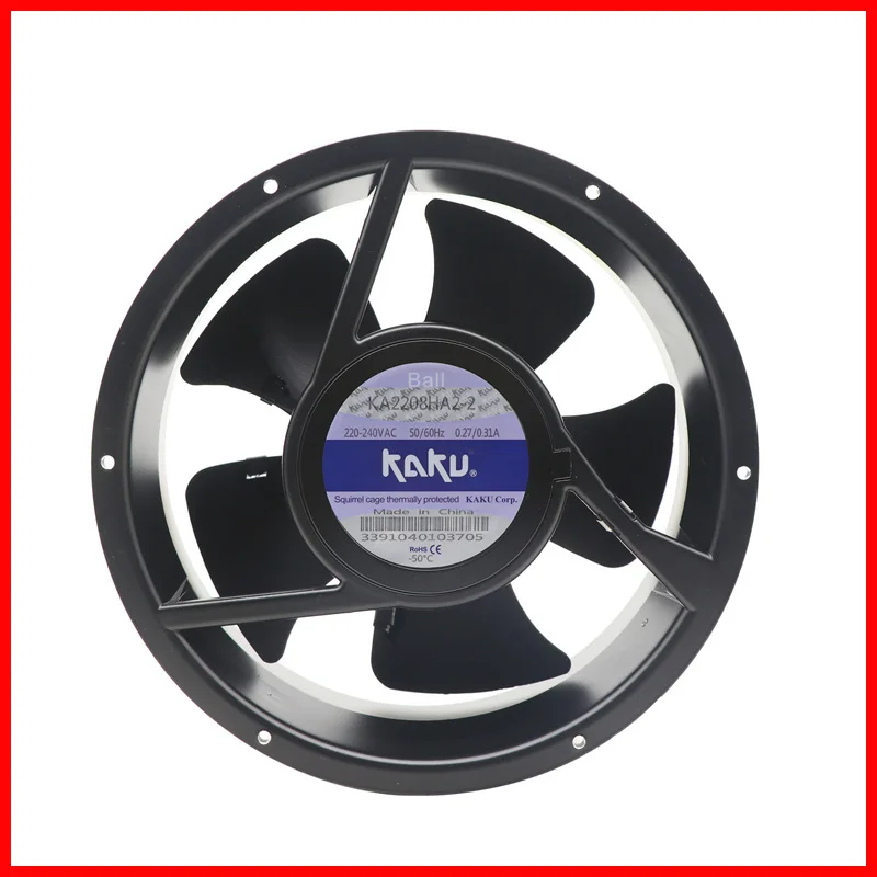 

KAKU KA2208HA2-2 220/240VAC 0.27/0.31A 50/60HZ Industrial Cabinet Distribution Box Fan Axial Fan