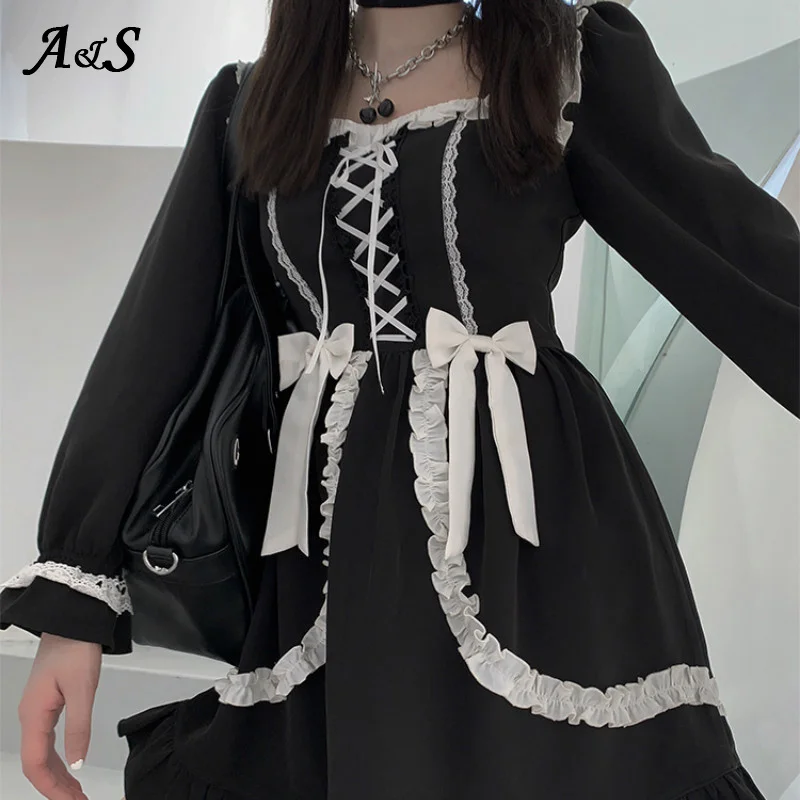 Женское мини-платье в японском стиле Anbenser винтажное дизайнерское платье пэчворк