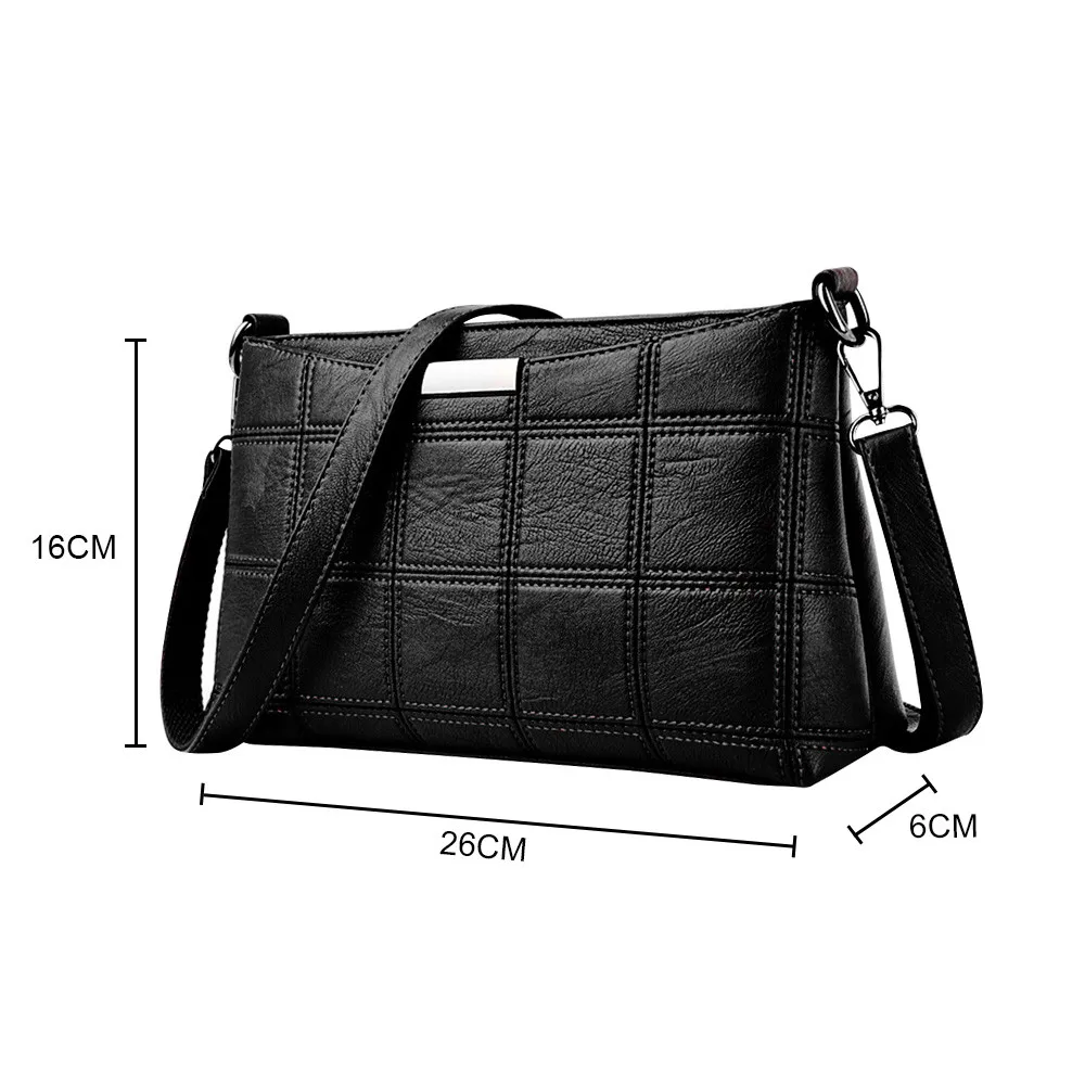 

Messenger Bag Fashion Women Outdoor Handbag Leather Plaid Messenger bag Shoulder Small square Short Trip Messengers Bags #FX