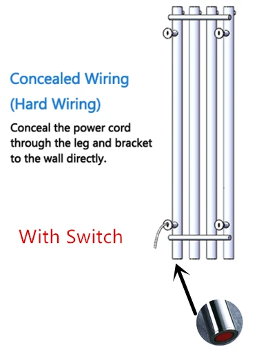 No Plug switch Новое поступление аксессуары для ванной комнаты полотенцесушитель с подогревом полотенцесушитель из нержавеющей стали 304 настенный Электрический Полотенцесушитель HZ-932A - Цвет: No Plug switch
