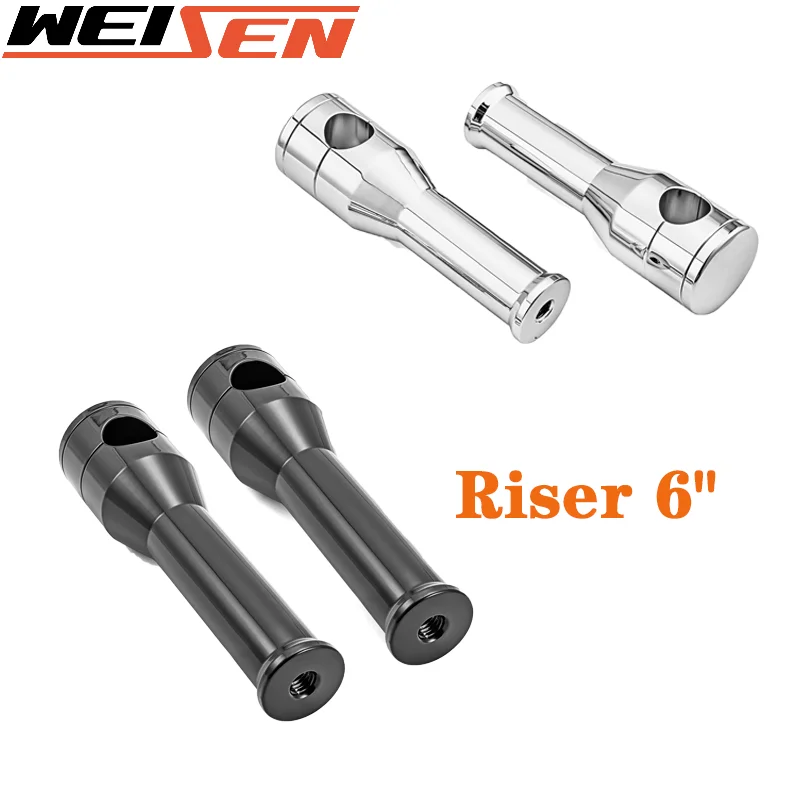 

Motorcycle Accessories 6" Riser 1" Motorcycle Handlebar Clamp CNC Aluminium For Harley Dyna/Softail/Sportster 1200&883 Model