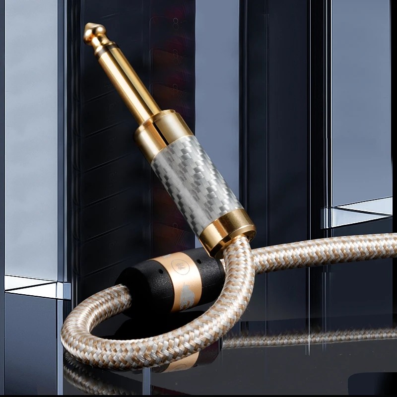 Кабель для гитары Hifi MONO разъем TS 6 35-1/4 дюйма электронного миксера с посеребренным