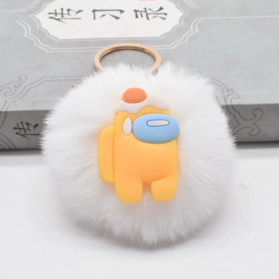 

2020 New Anime Game Among Us Keychain Trust No One Among Us Toy Stuffed Doll Bag Key Chains Pendant Festival Gifts Keyring Gifts