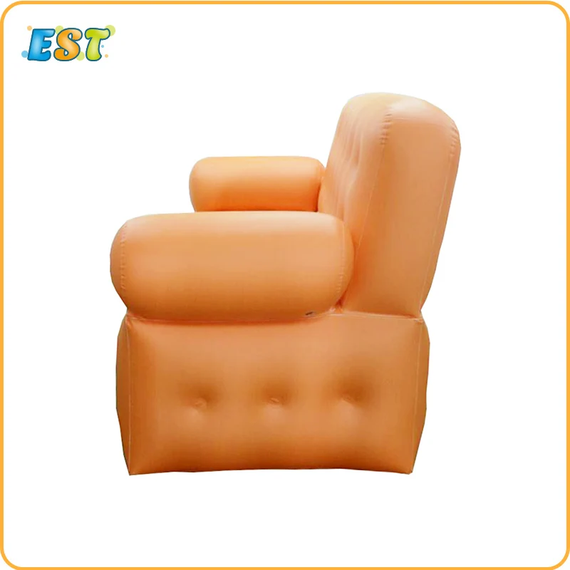 Большой надувной садовый диван-лежак с двухместной надувной кроватью, многофункциональный диван для кемпинга, надувной матрас, мебель для отдыха на открытом воздухе, оранжевый.