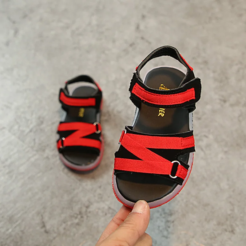 

Новинка 2021, летняя детская обувь, детские сандалии, Пляжная нескользящая обувь для мальчиков и девочек, модные спортивные сандалии, 222