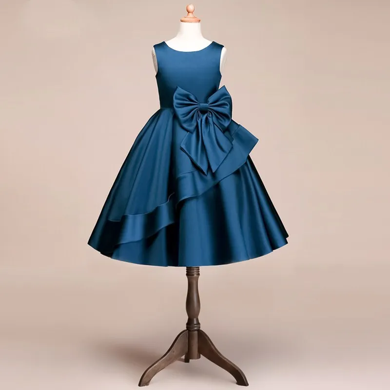 2021 атласное цветочное романтическое свадебное банкетное платье для девочки с