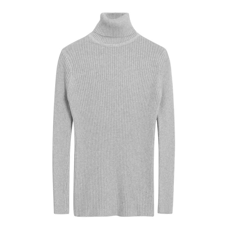 Осень-зима 2019 Женский вязаный свитер с высоким воротом повседневный мягкий