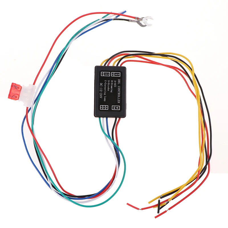 

1PC 2 In 1 DRL Controller Auto Car LED Daytime Running Light Relay Harness Dimmer Light Controller