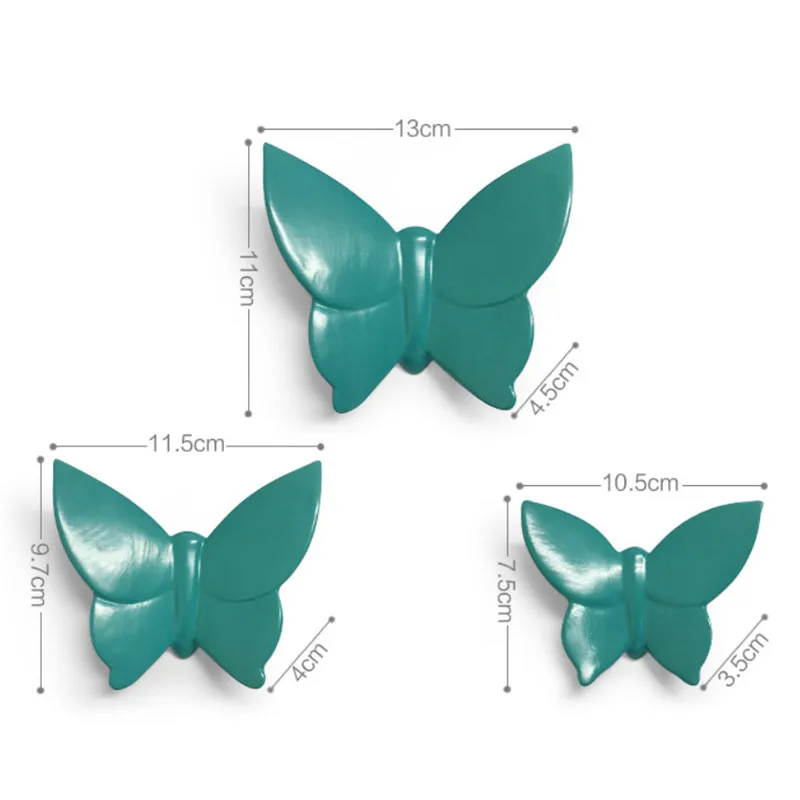 Декоративные настенные украшения в виде бабочек для гостиной из 3D смолы