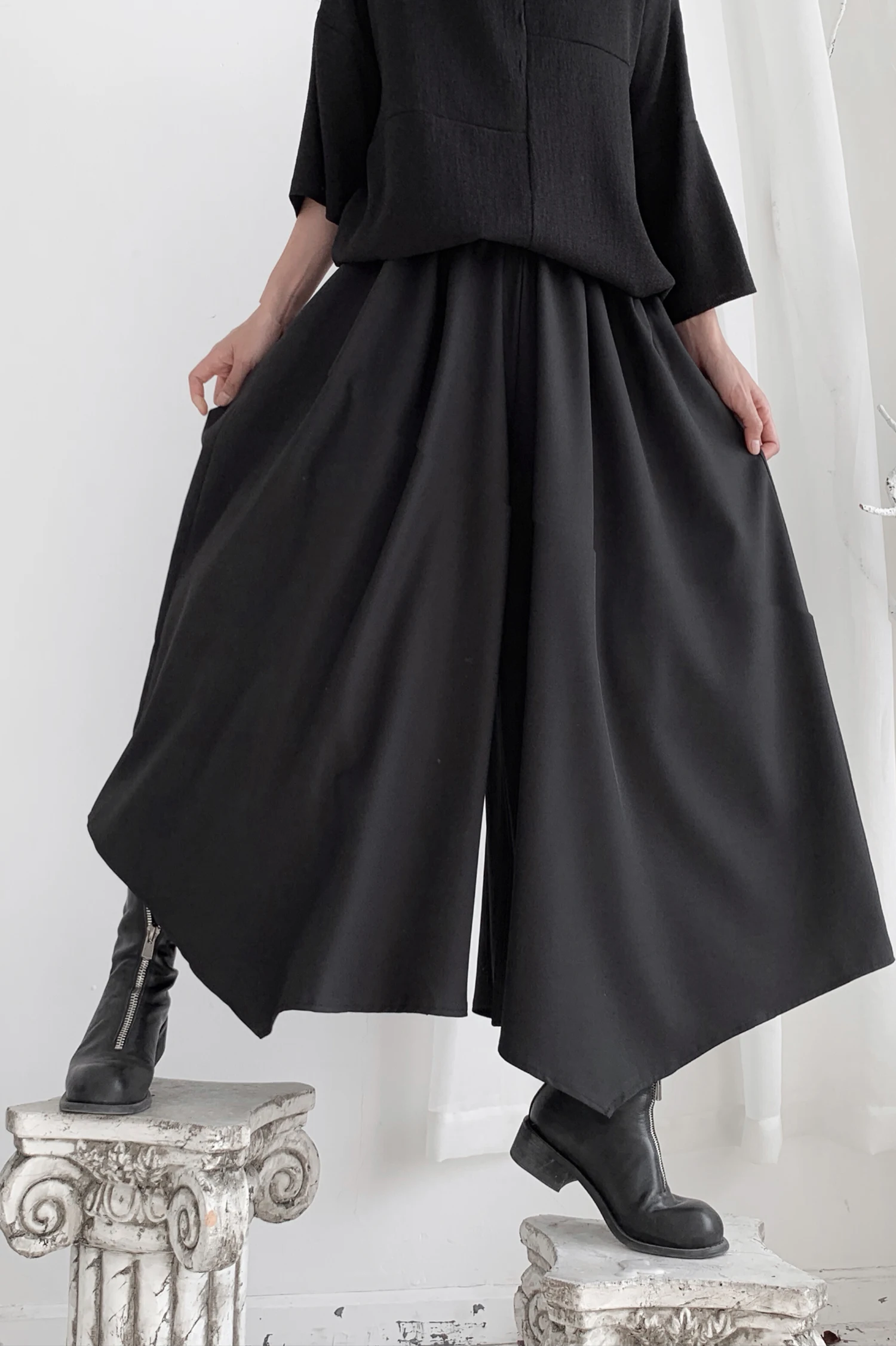 Повседневные дизайнерские брюки в стиле Ямамото темно Yoji Необычные Брюки с