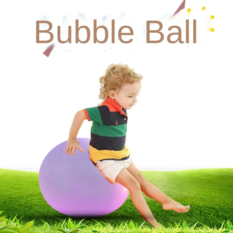 Hot-selling Blowing Ball Inflatable Balloon Bubble Ball Creative Children's Big Mouth Water Injection Ball Toy Transparent TPR
