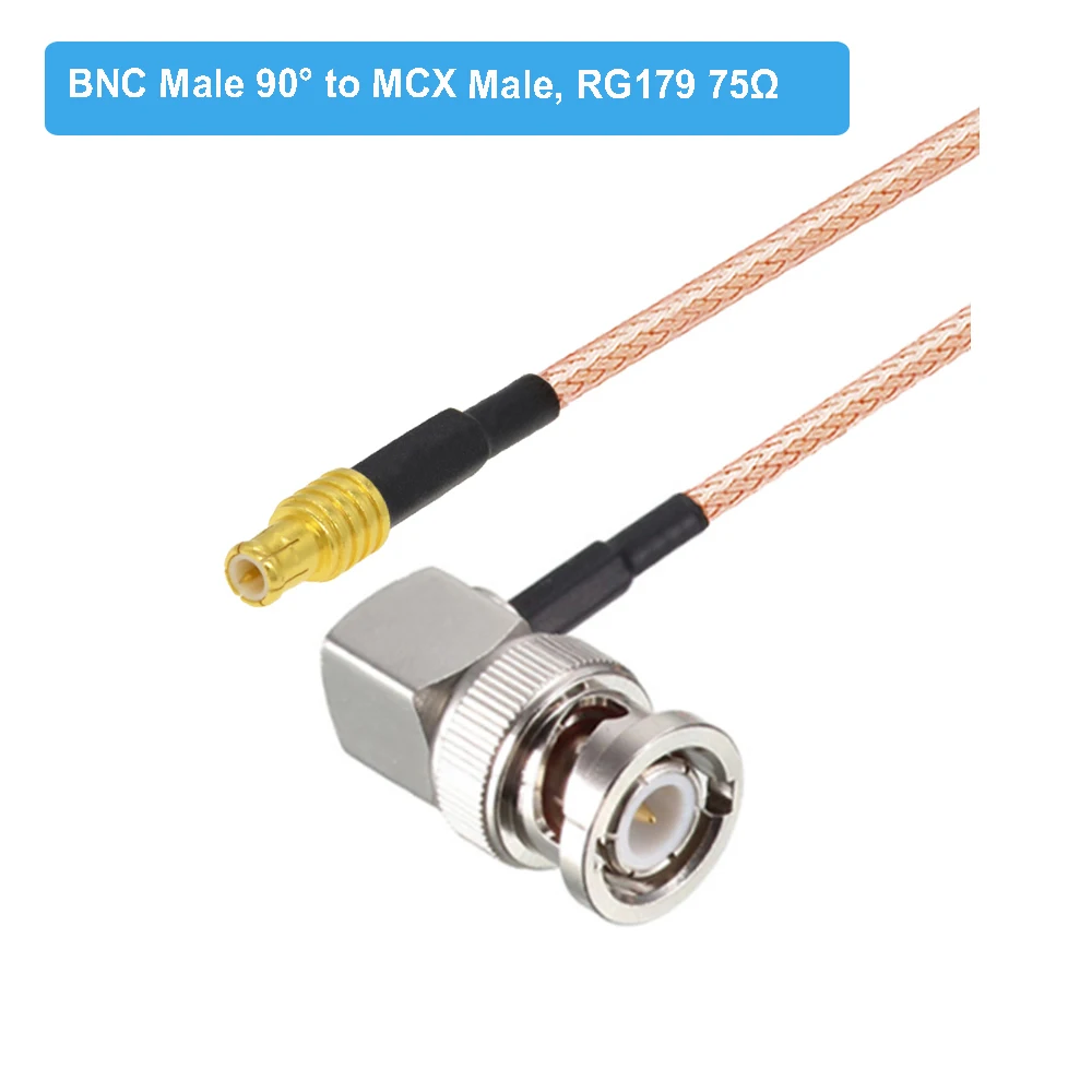 10 шт./лот RG179 кабель 75 Ом BNC штекер MCX Штекерный Разъем косичка RF коаксиальный