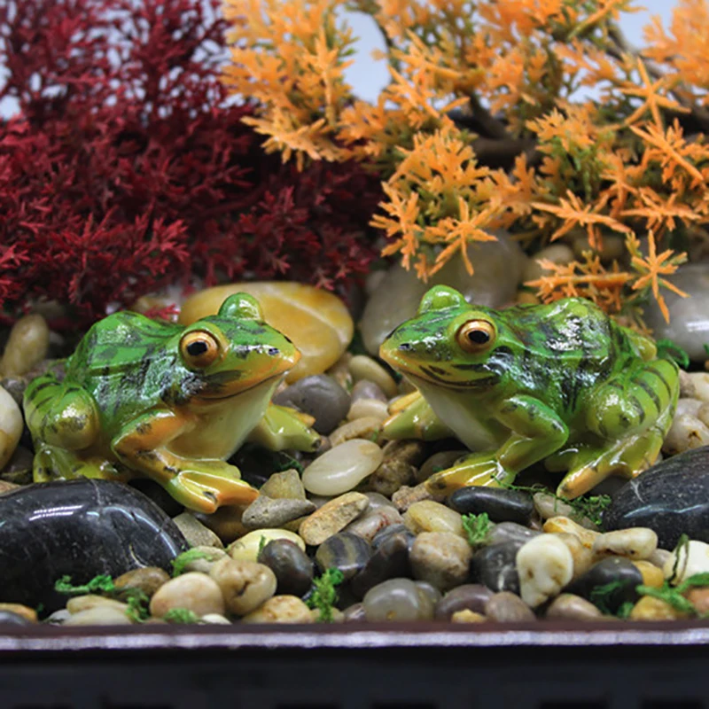 

Resin Frog Ornaments Garden Decoration Ornament Accessories Bonsai Craft Mini Animal Sculpture Fairy Garden Miniatures DIY Tools