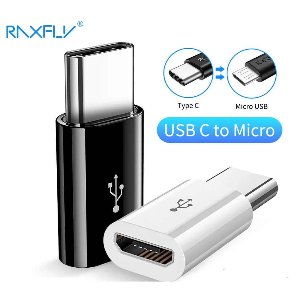 Адаптер RAXFLY OTG USB C для кабеля Micro Xiaomi Mi9 Redmi Note 7 Синхронизация данных Type адаптер Samsung
