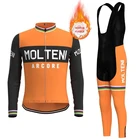 Зимний велосипедный комплект MOLTENI, велосипедная команда 2022, термальная флисовая спортивная одежда с длинным рукавом, Осенний гоночный профессиональный костюм из Джерси для мужчин