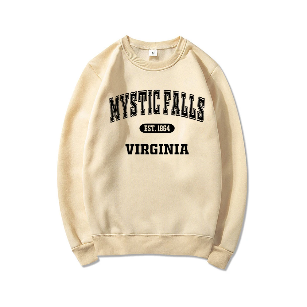 Толстовка Mystic Falls TVD свитшоты Дневники вампира толстовка с круглым вырезом