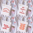 Love Yourself печати сумка женская сумка через плечо для покупок, Феминизм девушка Мощность лозунг холщовых сумок Для женщин Эко многоразовые сумка для покупок