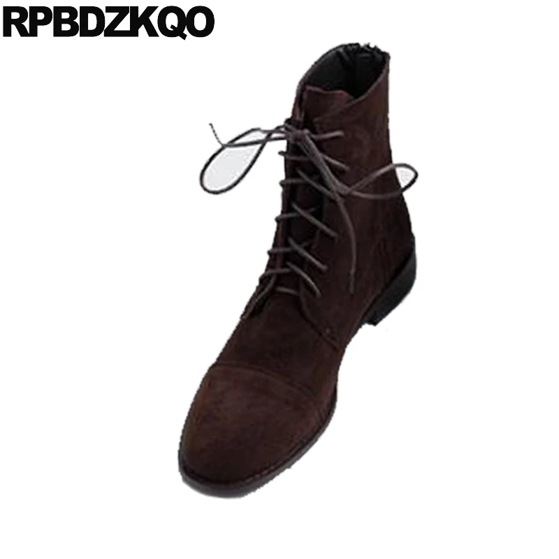 Обувь из овечьей кожи на не сужающемся книзу массивном квадратный носок