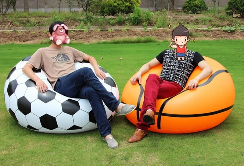 

Adult Home Outdoor Inflatable Soccer Ball Basketball Sofa PVC Air Chairs Blow Up Lazy Couchs