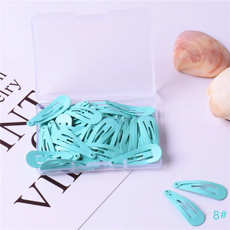 50 шт./лот 3 см яркие цвета заколка для волос девочек BB металлические защелки капля