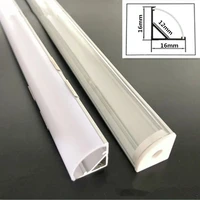 2 40pcslot 0 5mpcs 45 degree angle aluminum profile for 5050 3528 5630 led strips milky whitetransparent cover strip channel