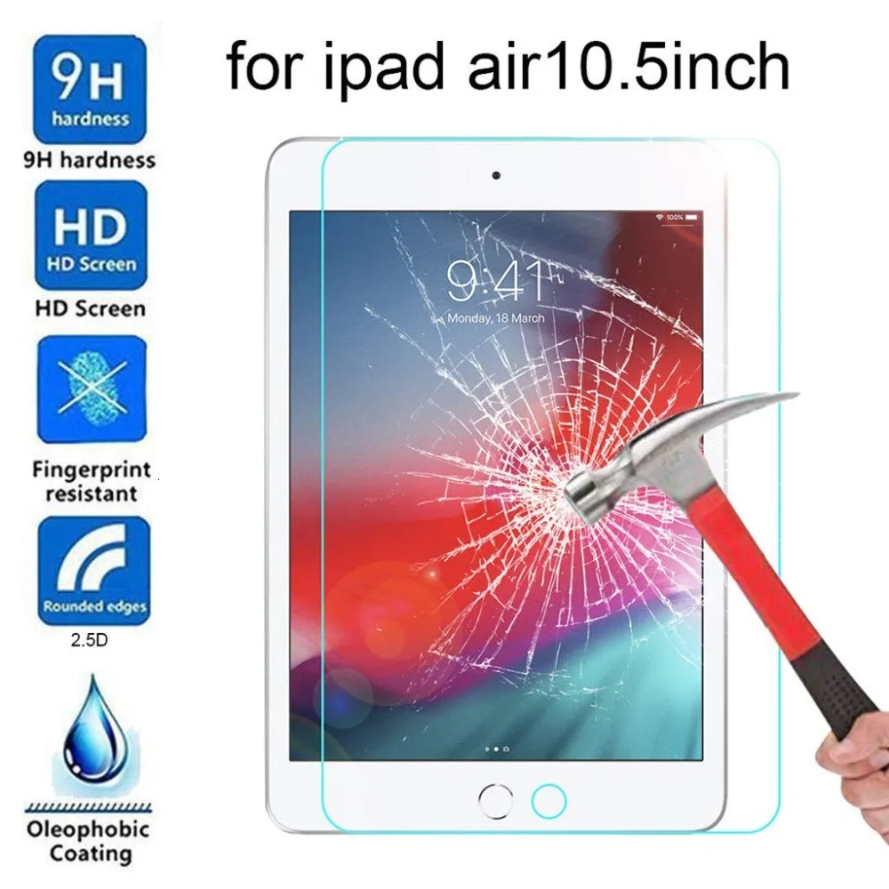 

10D 9H Tempered Glass for Apple iPad Air 3 2019 Screen Protector for I Pad Air 10.5 Inch 2019 Air3 Tablet Protective Film Glass