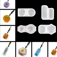 dm052 diy pendant resin silicone mold set keychain organ chakra casting molds epoxy uv jewelry craft making tools