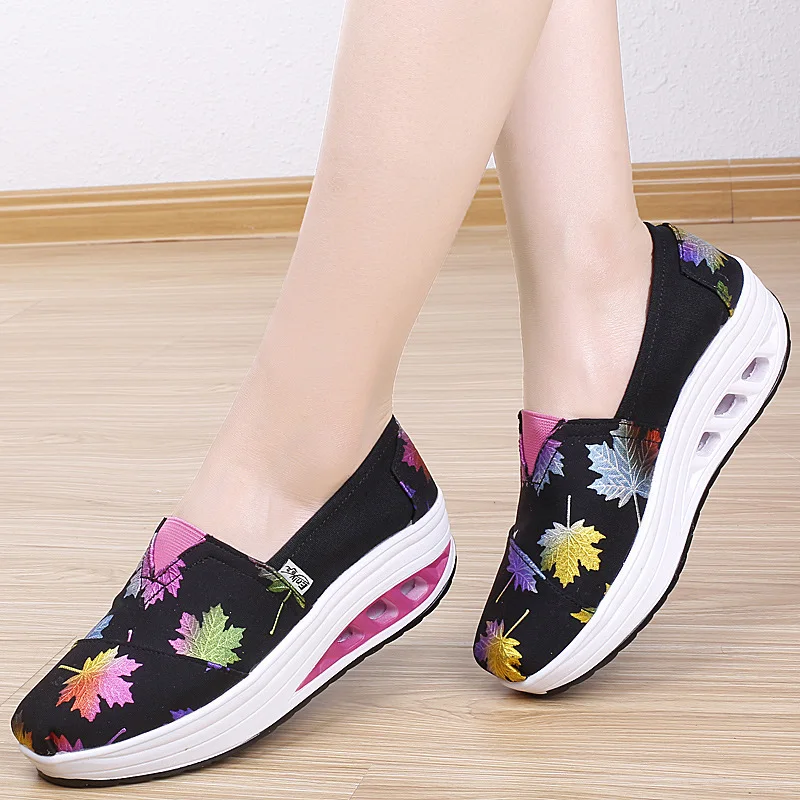 Кеды женские на платформе повседневные холщовые кроссовки дышащие