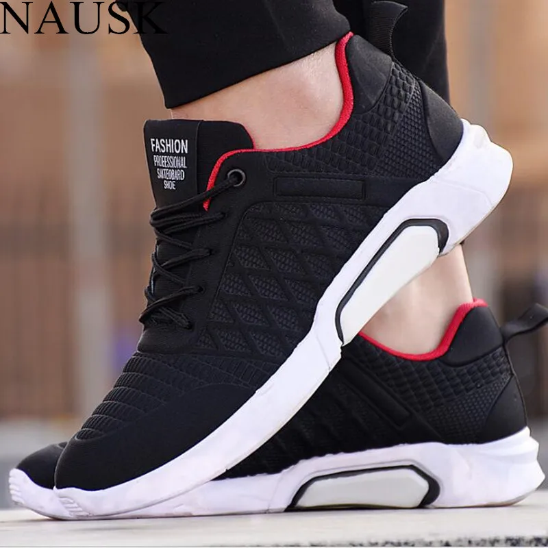 NAUSK Men Shoes 2018 Summer Sneakers Breathable Casual Fashion Comfortable Lace Up Tenis Adulto Sapato Size 39-44 | Обувь