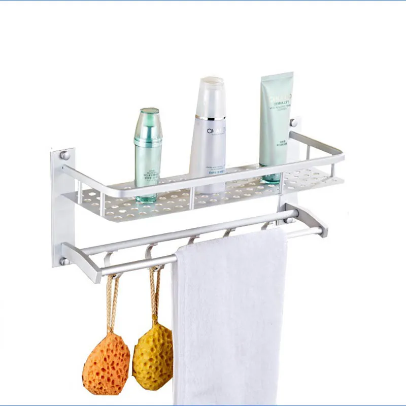 Алюминиевые полки для ванной комнаты стеллаж инструментов посуды крюк держатель