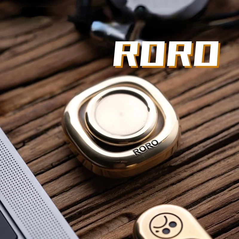 

RoRo Fingertip Gyro Red Copper Adult Finger Rotation Pressure Reduction Toy EDC Decompression Artifact