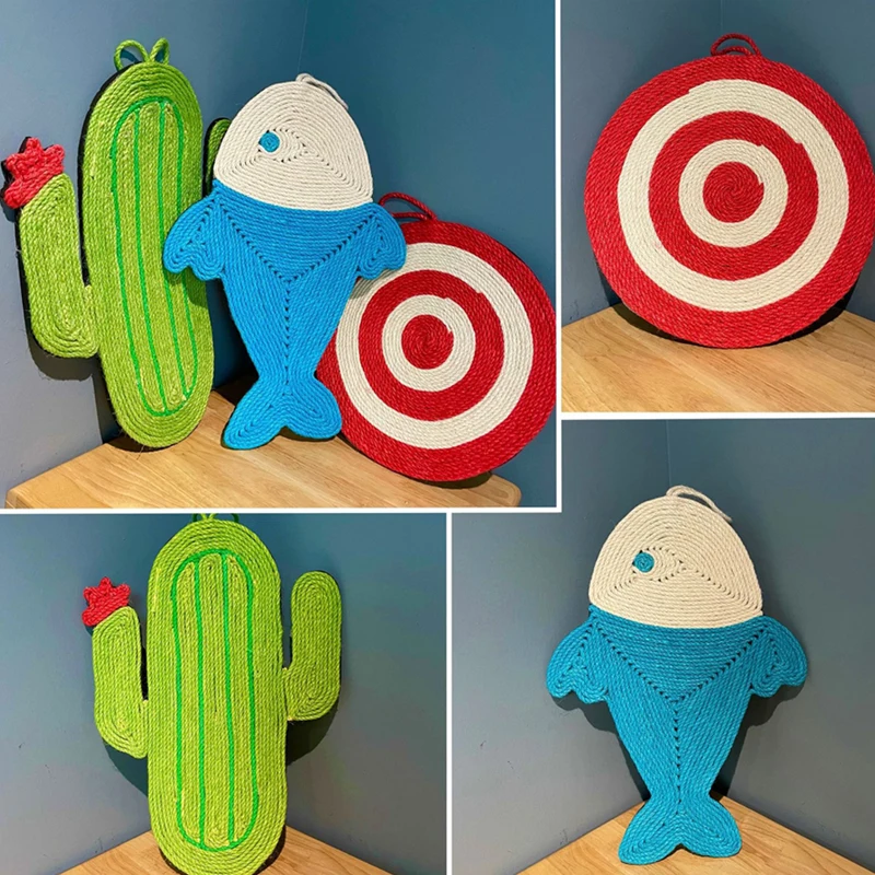 Коврик Для Кошачьих лап коврик для когтеточки из сизаля подушка котят С КАКТУСОМ