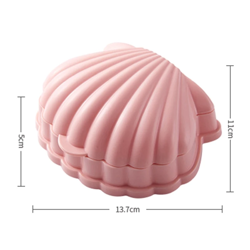 

2021 Mermaid Shell Cute Bathroom Dish Plate Case Home Shower Travel Hiking Container Soap Box Plastic Dispenser Soap Container