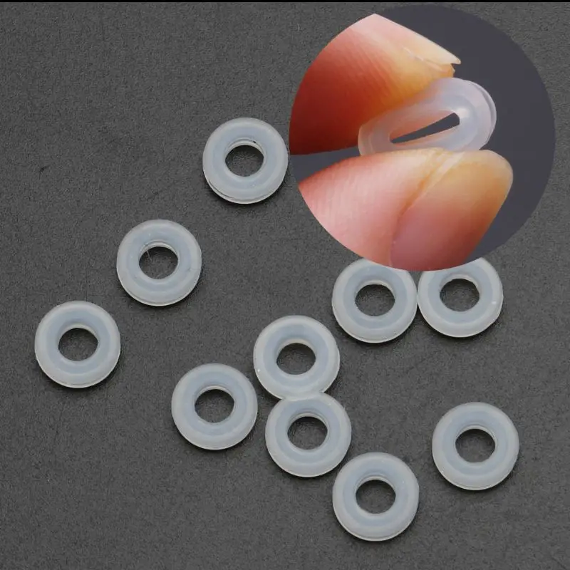 

10Pcs Comfort Pads for Clip On Earrings Anti-Pain Silicone Earring Ring Cushion