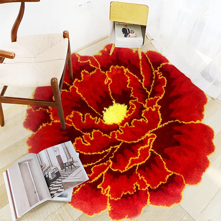 Лидер продаж флокирующий ковер плюшевый художественный для гостиной спальни