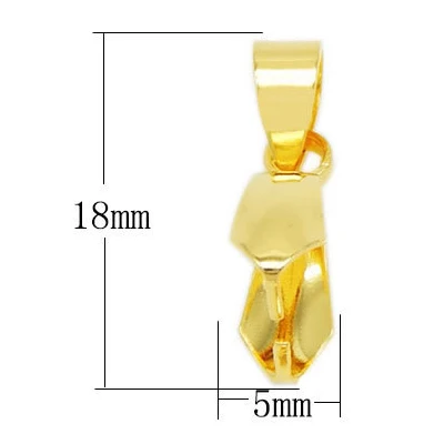 Gold 5x18mm 20 шт. нержавеющая сталь зажим застежка крючки соединитель стальной цвет Fermoir соединитель колье для ожерелья Кулон DIY - Цвет: Gold 5x18mm