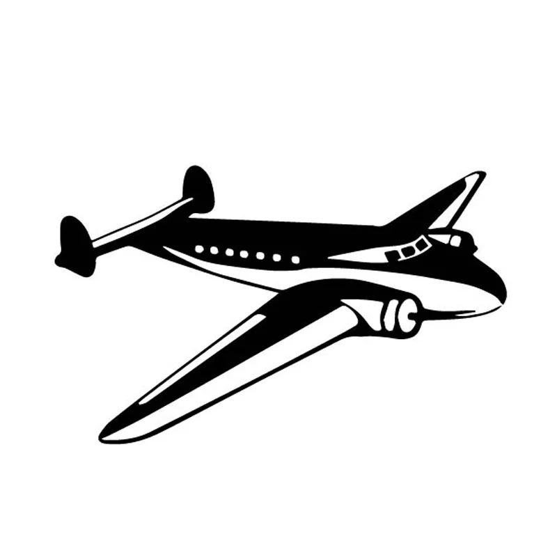 

Car Sticker Pretty Airplane Modern PVC Decals High Quality Car Sticker Black/silver 15.3cm * 9.5cm