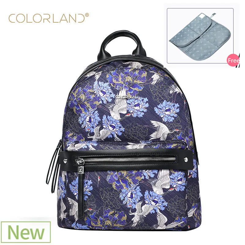 COLORLAND полиэстеровый рюкзак для подгузников, сумка для беременных для мам, аксессуары для детских колясок, пеленка, пеленка, мама, материнство мамы, органайзер kanken Infantil, Влажные СумкиБразилия стиль дропшиппи - Цвет: Темно-синий